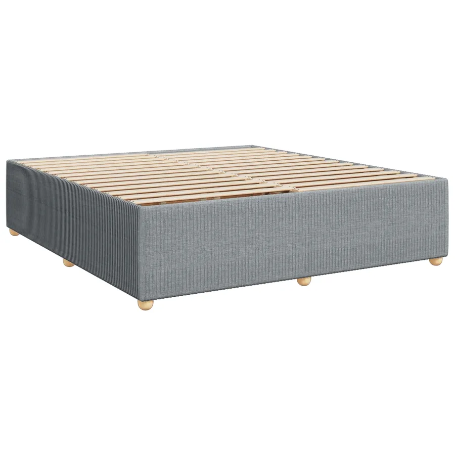 Lit boxspring avec matelas Gris clair 180 x 200 cm Tissu - 4