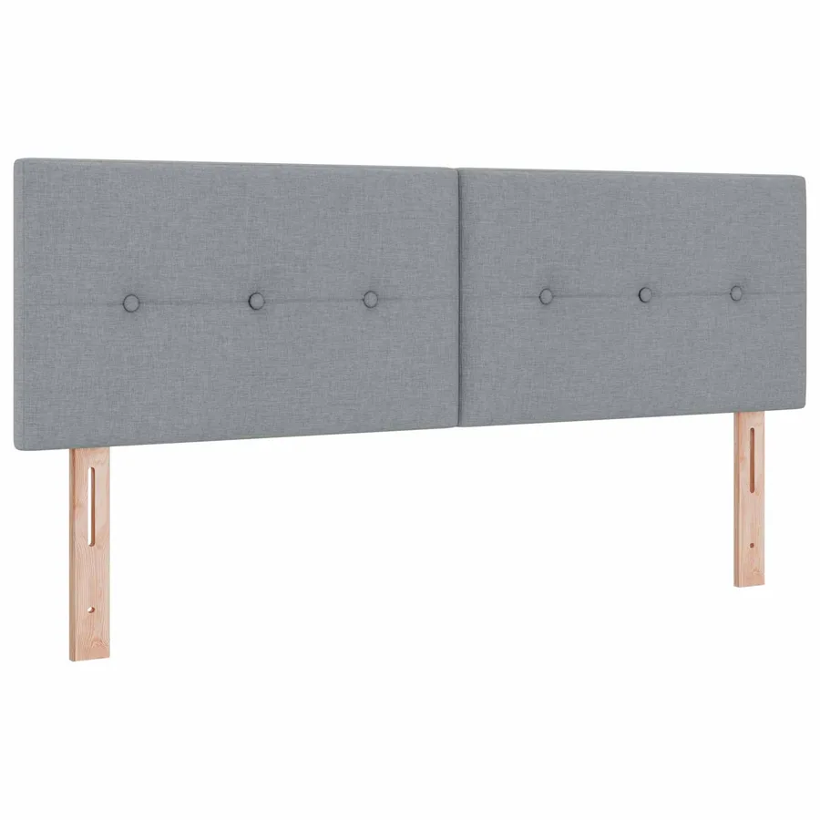 Lit boxspring avec matelas Gris clair 140 x 200 cm Tissu - 3