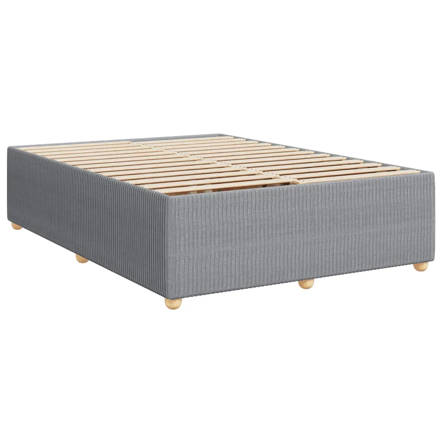 Lit boxspring avec matelas Gris clair 140 x 200 cm Tissu - 4