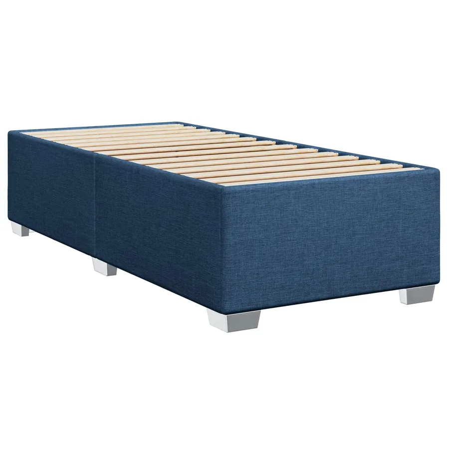 Lit boxspring avec matelas Bleu 90 x 200 cm Tissu - 4