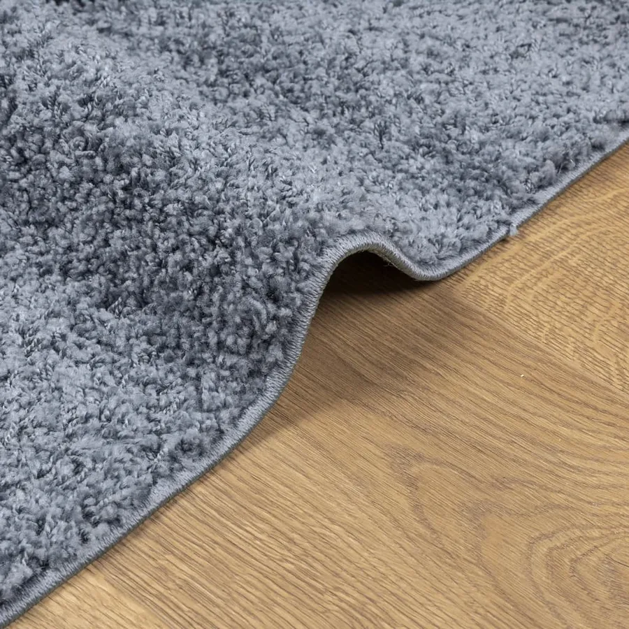 Tapis shaggy PAMPLONA poils longs moderne bleu 240x340 cm - 6