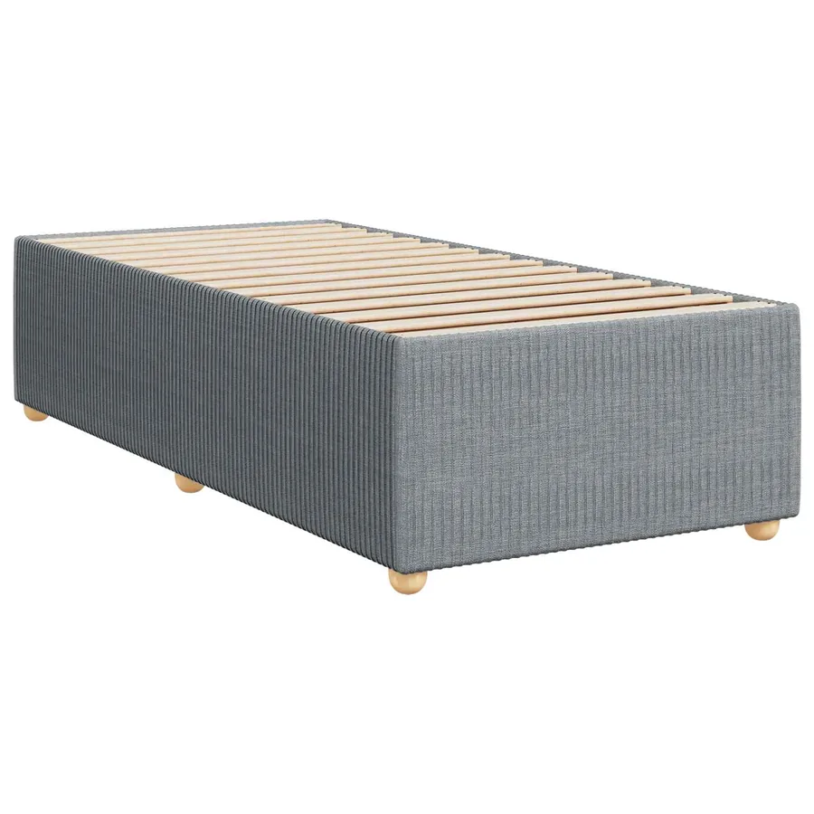 Lit boxspring avec matelas Gris clair 90 x 200 cm Tissu - 4