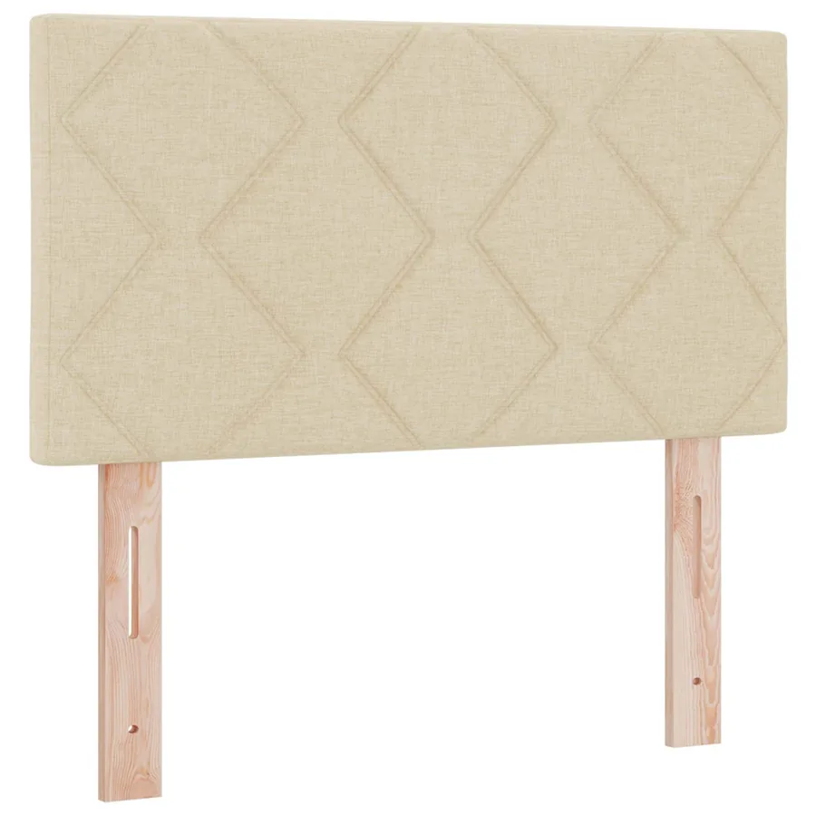 Lit boxspring avec matelas Crème 120 x 190 cm Tissu - 3