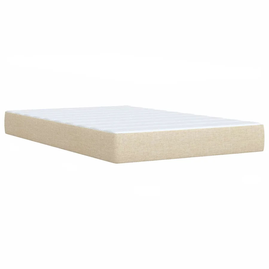 Lit boxspring avec matelas Crème 120 x 190 cm Tissu - 5