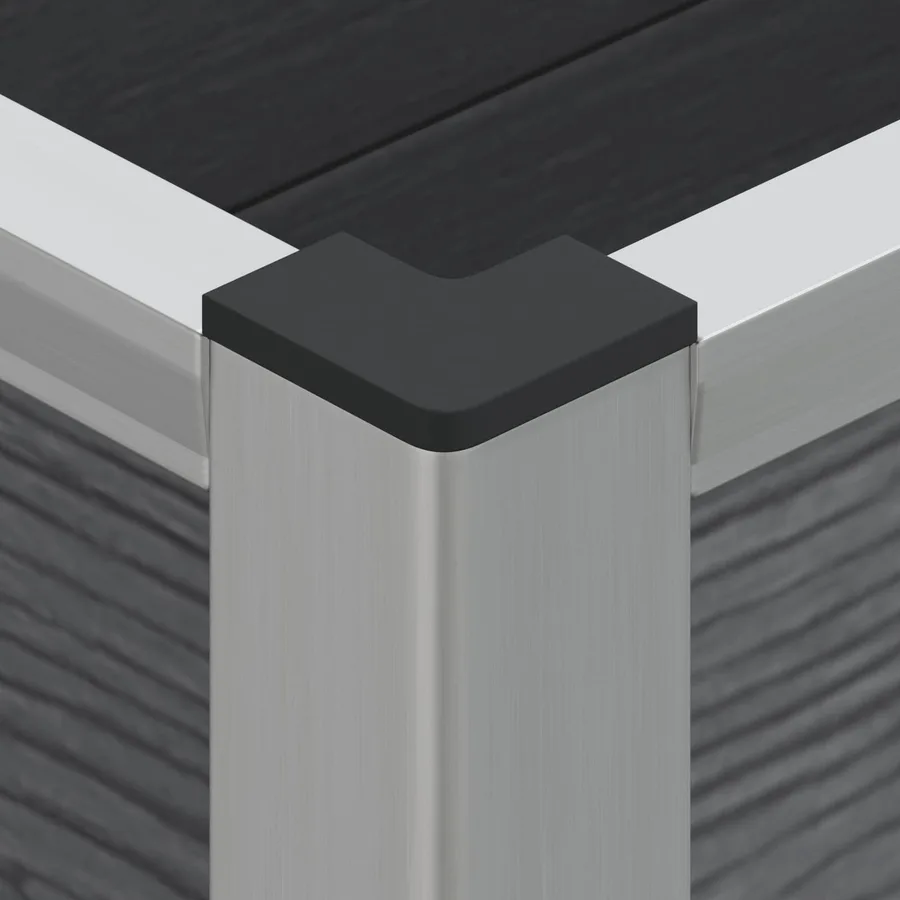 Jardinière surélevée Gris 75 x 30 x 82 cm WPC et Aluminium - 7