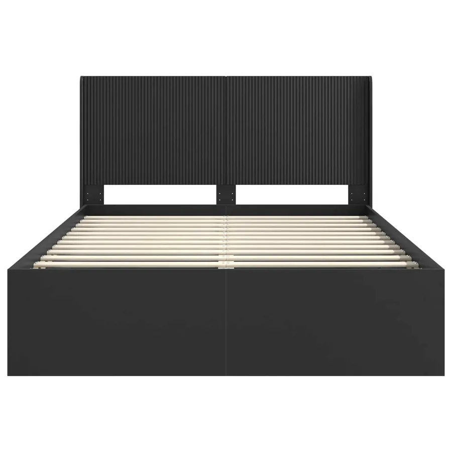 Cadre de lit avec rangement et tête de lit 2 pc - 5