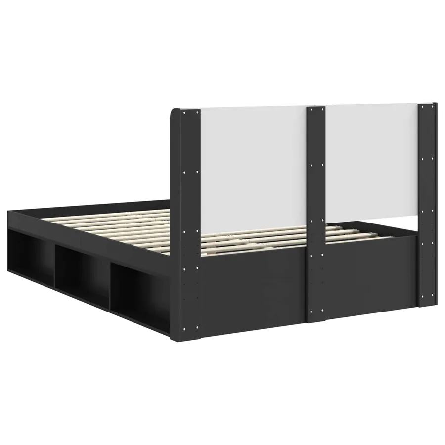 Cadre de lit avec rangement et tête de lit 2 pc - 7