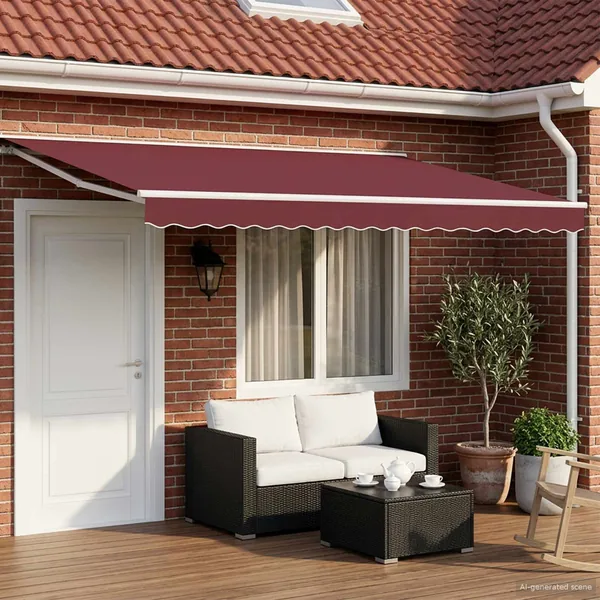 Auvent rétractable manuel Bordeaux 5 × 3,5 m