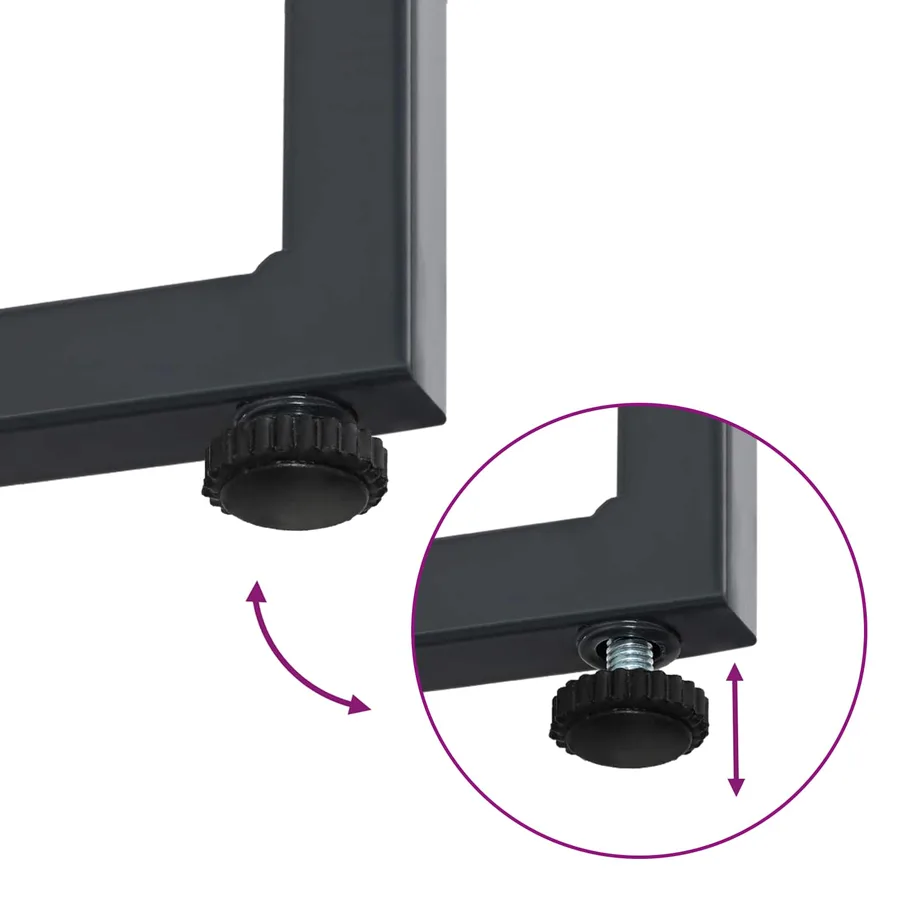 Ensemble de canapé de jardin Noir et anthracite Acier - 9