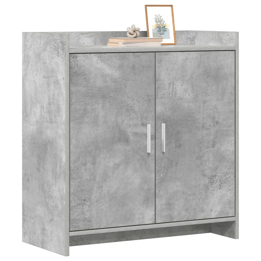Buffet Gris béton 72 x 36 x 80 cm Bois d'ingénierie - 3