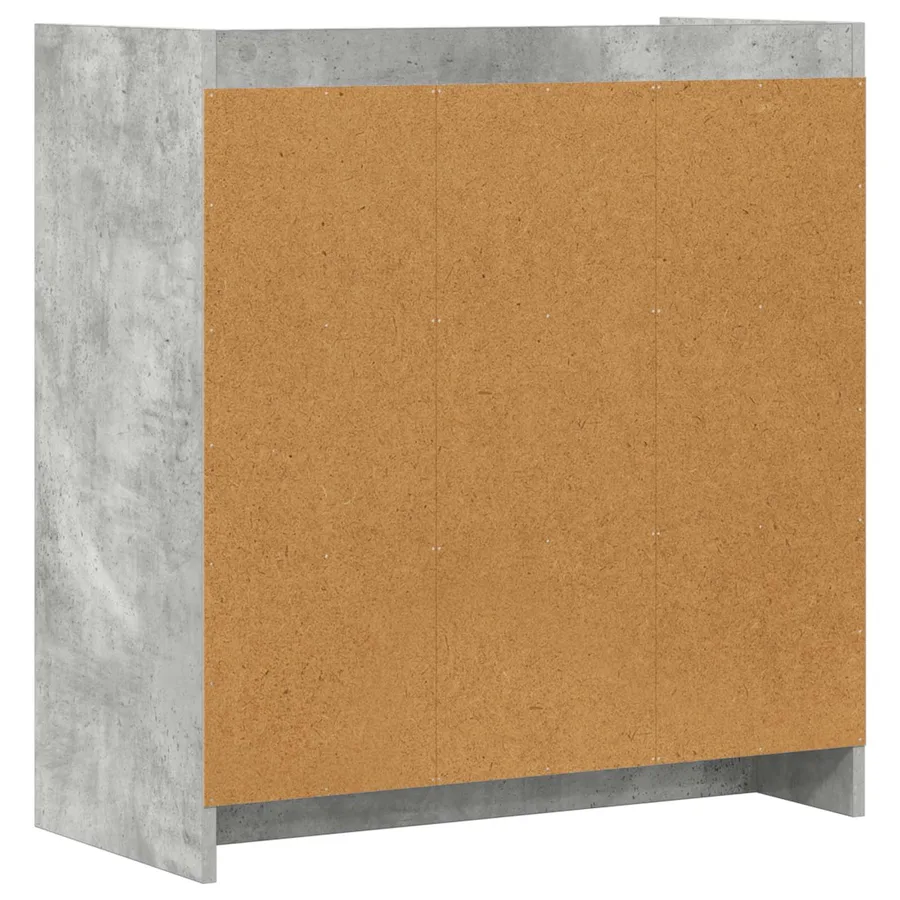 Buffet Gris béton 72 x 36 x 80 cm Bois d'ingénierie - 7