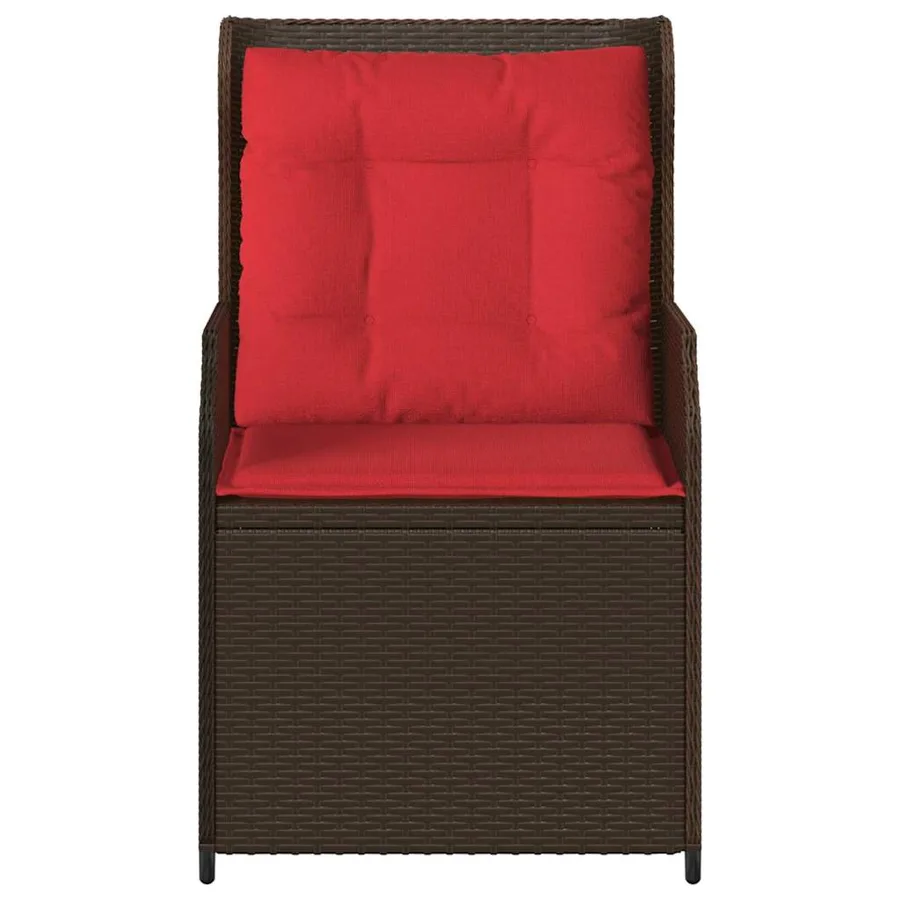Banc de jardin 2 pcs Marron polyrotin - 5