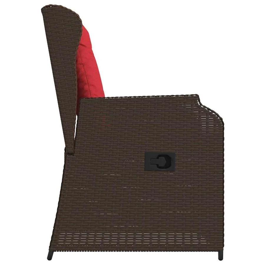 Banc de jardin 2 pcs Marron polyrotin - 6