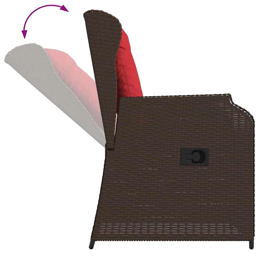 Banc de jardin 2 pcs Marron polyrotin - 9