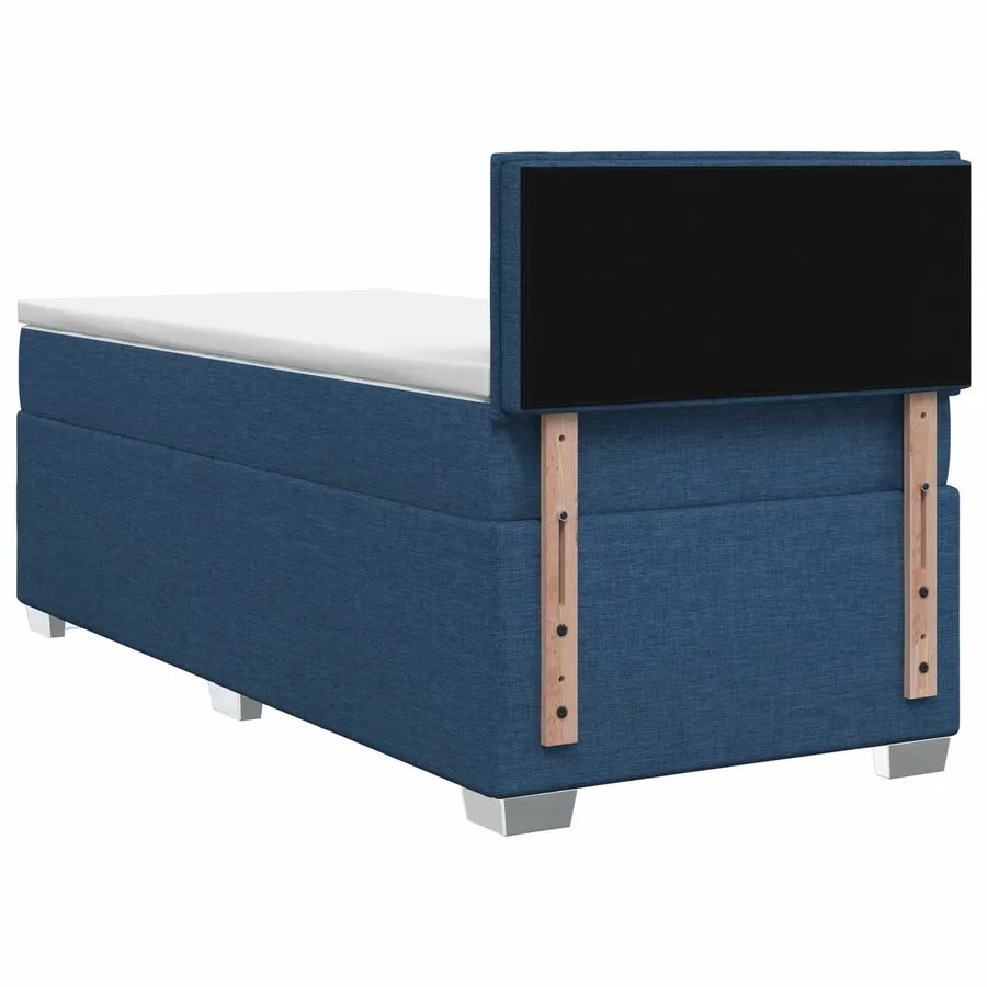 Lit boxspring avec matelas Bleu 100 x 200 cm Tissu - 7