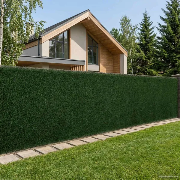 Clôture Artificielle Vert foncé 1 x 6 m PVC et Acier