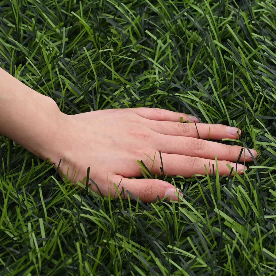 Clôture Artificielle Vert clair 1 x 4 m PVC et Acier - 5