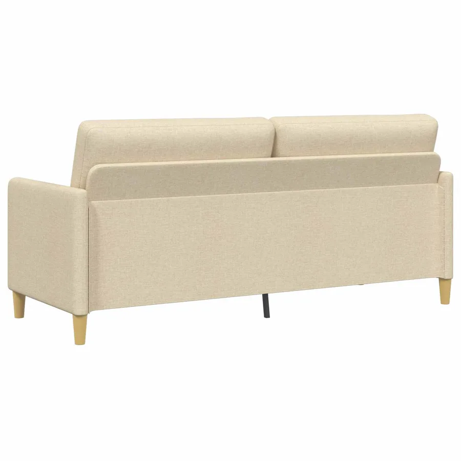 Sofa avec rangement Crème 192 x 78 x 87 cm Polyester - 5