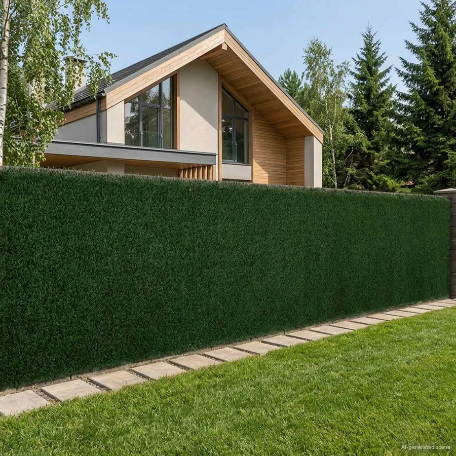 Clôture Artificielle Vert foncé 1 x 3 m PVC et Acier