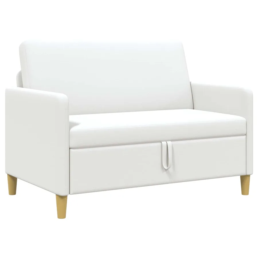 Sofa avec rangement Blanc 122 x 78 x 87 cm Polyester - 2