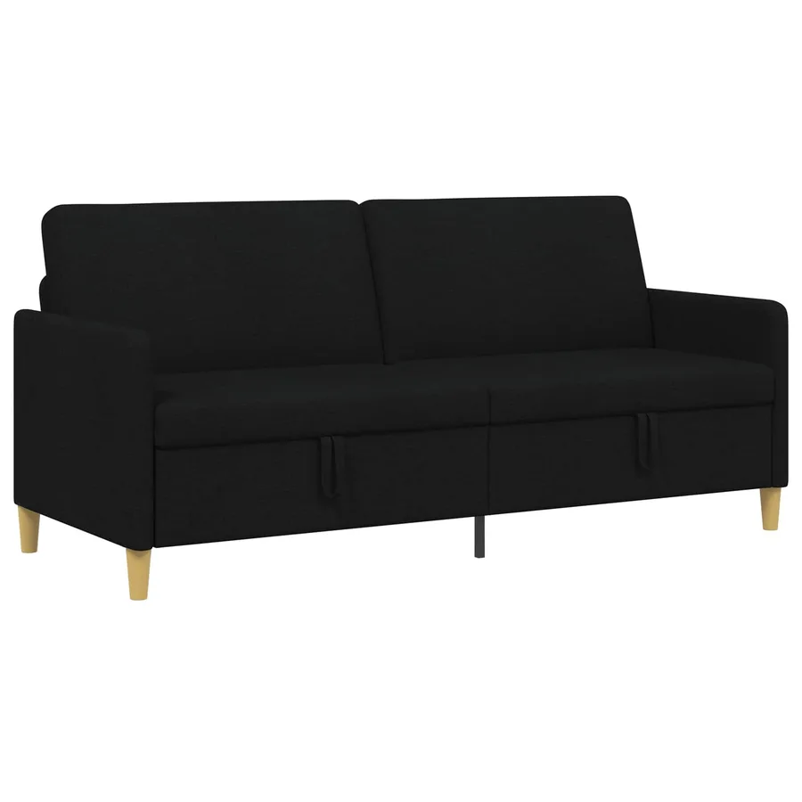 Sofa avec rangement Noir 192 x 78 x 87 cm Polyester - 2