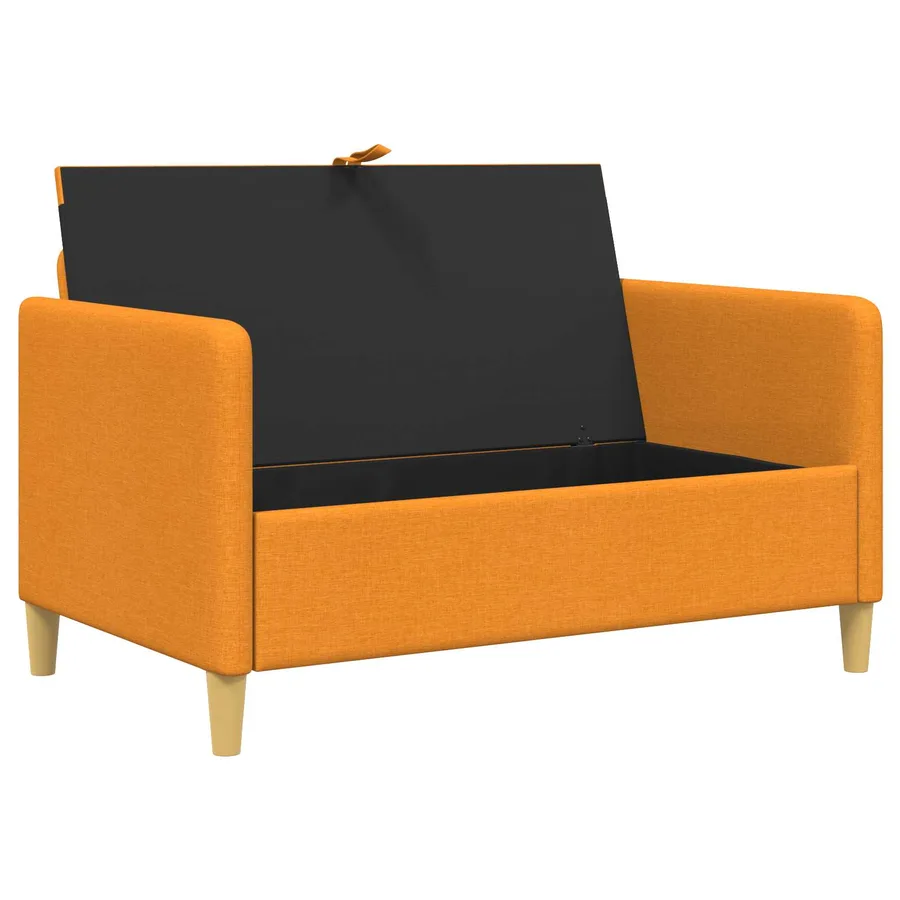 Sofa avec rangement Jaune foncé 122 x 78 x 87 cm Polyester - 3
