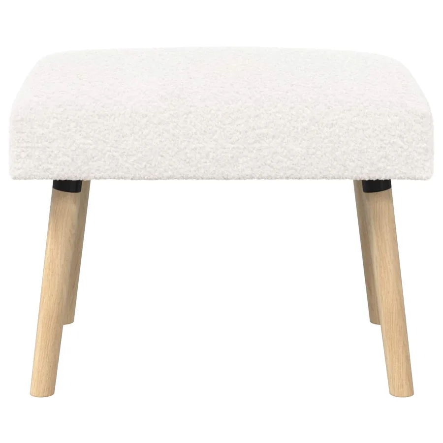 banc Uni Crème 60 x 40 x 45 cm Bouclé - 5
