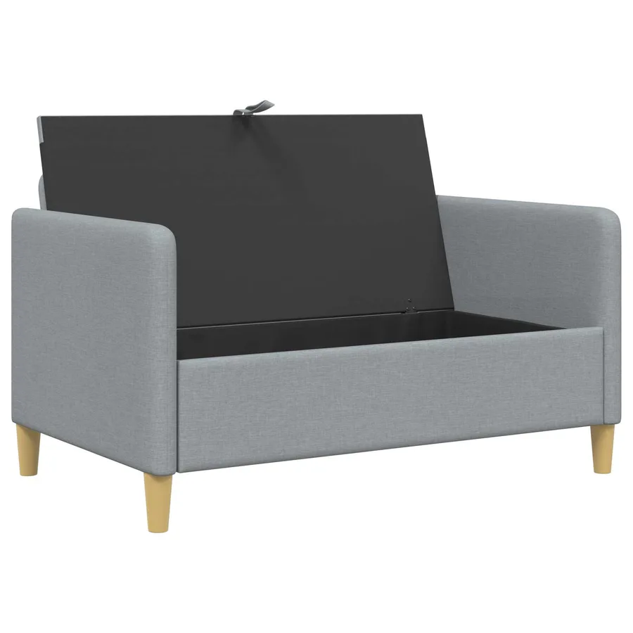 Sofa avec rangement Gris clair 122 x 78 x 87 cm Polyester - 4