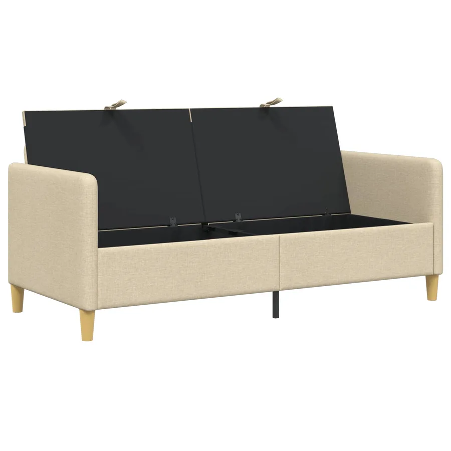 Sofa avec rangement Crème 172 x 78 x 87 cm Polyester - 4