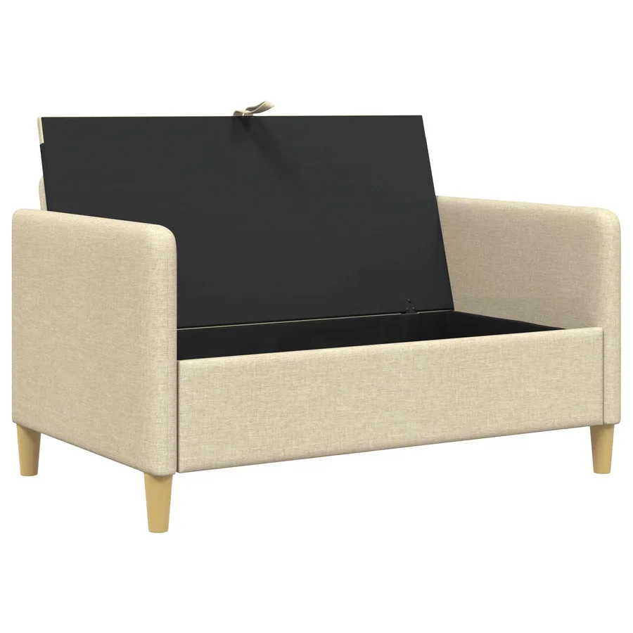 Sofa avec rangement Crème 122 x 78 x 87 cm Polyester - 4