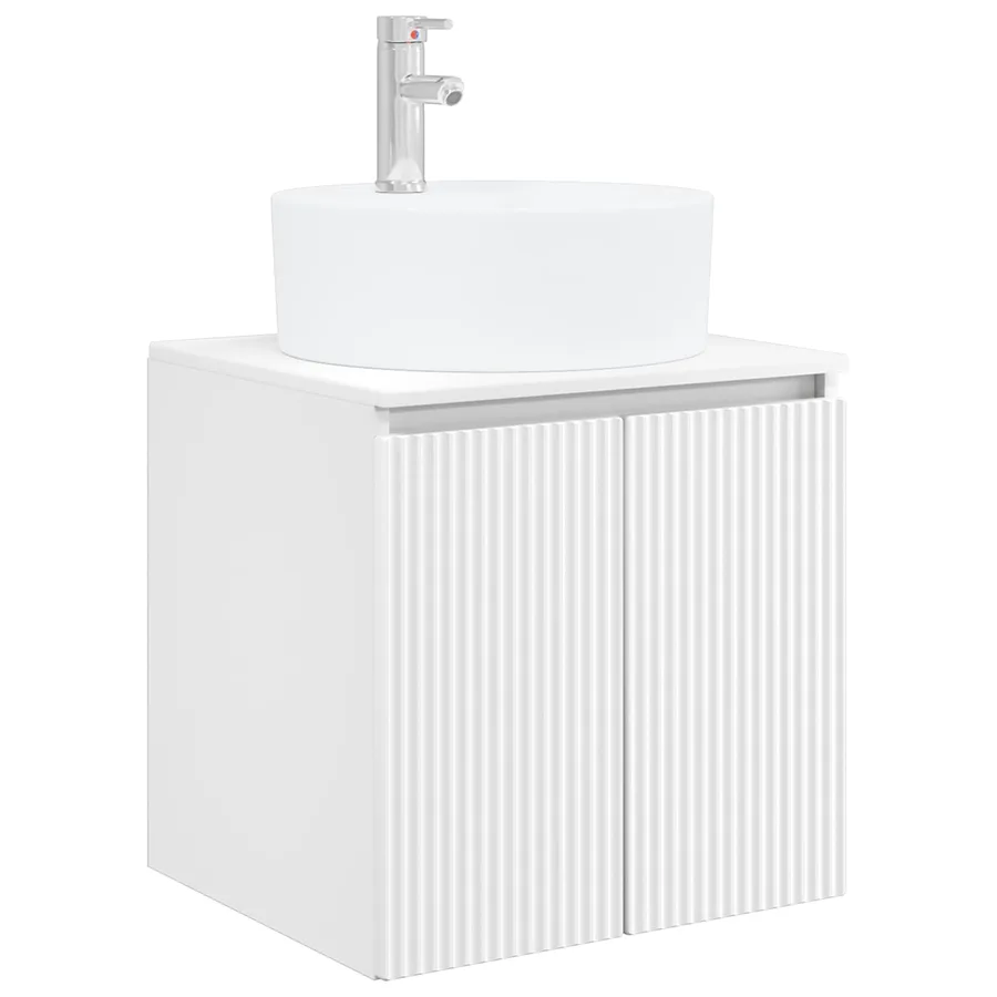 Ensemble d'armoire de salle de bain 5 pcs Blanc - 5