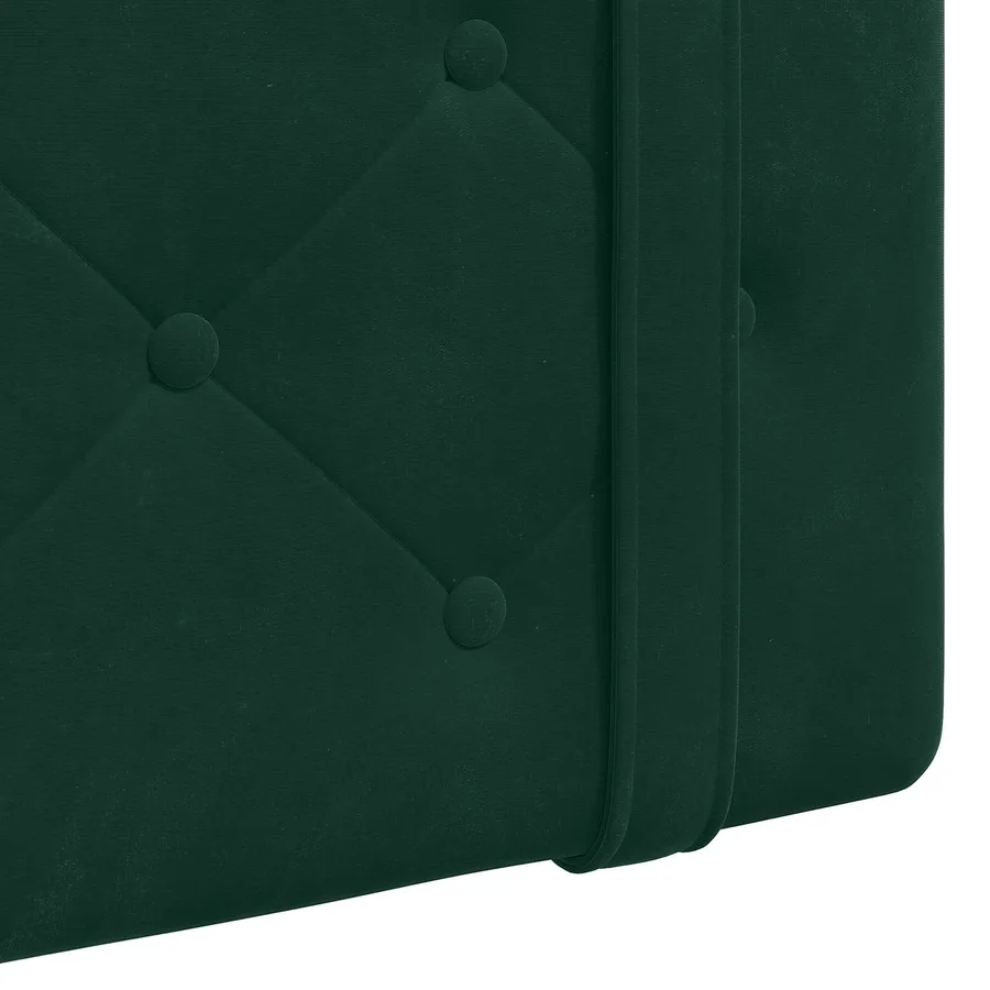 Tête de lit suspendue Avec lumière LED Vert foncé Velours - 9