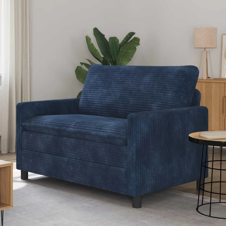 Canapé Bleu marine 126 x 81 x 87,5 cm Polyester