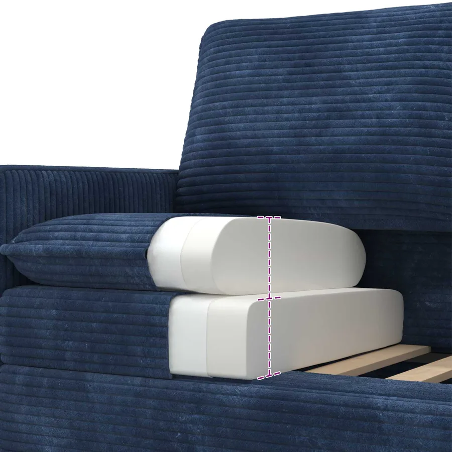 Ensemble de Canapés 2 pcs Bleu marine Polyester - 6