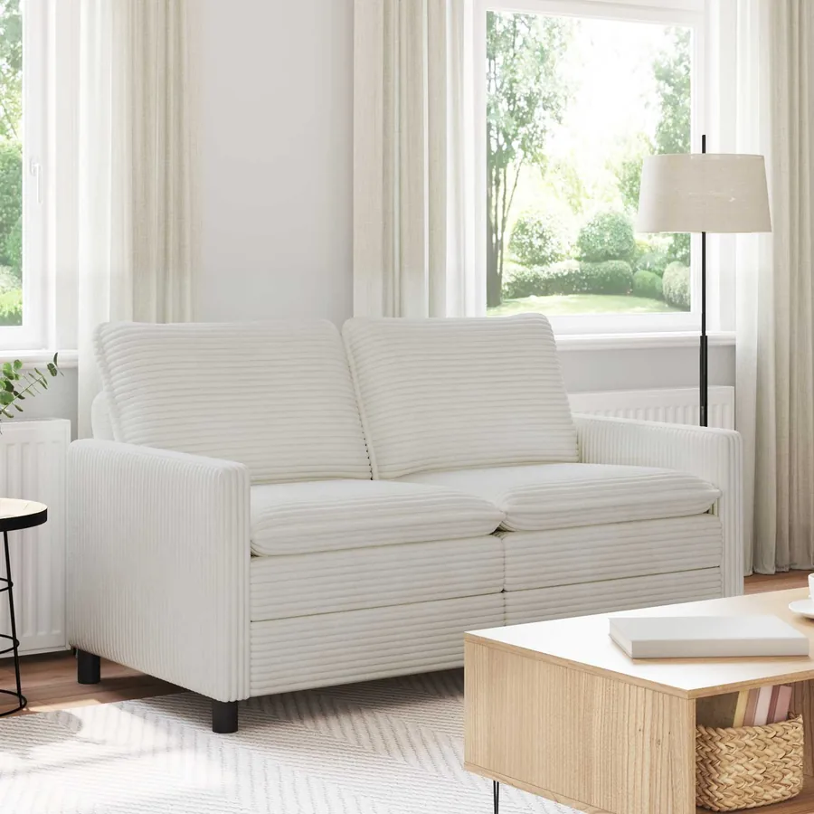 Canapé Crème 156 x 81 x 87,5 cm Polyester