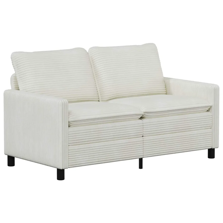 Canapé Crème 156 x 81 x 87,5 cm Polyester - 2