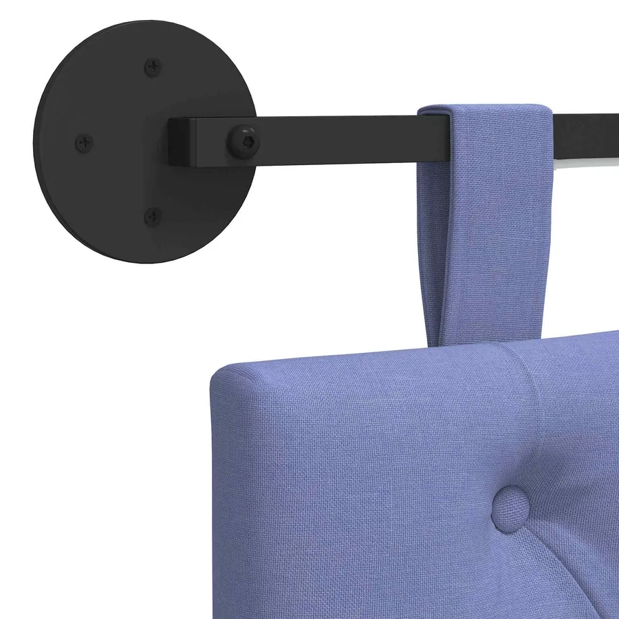 Tête de lit suspendue Avec lumière LED Bleu denim Tissu - 10