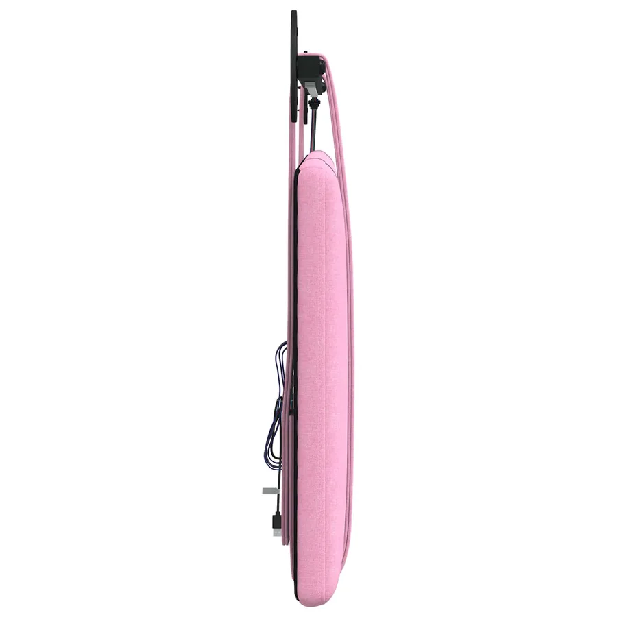 Tête de lit suspendue Avec lumière LED Rose Tissu - 7