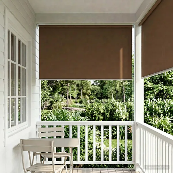 Store roulant extérieur protection UV Taupe Polyester