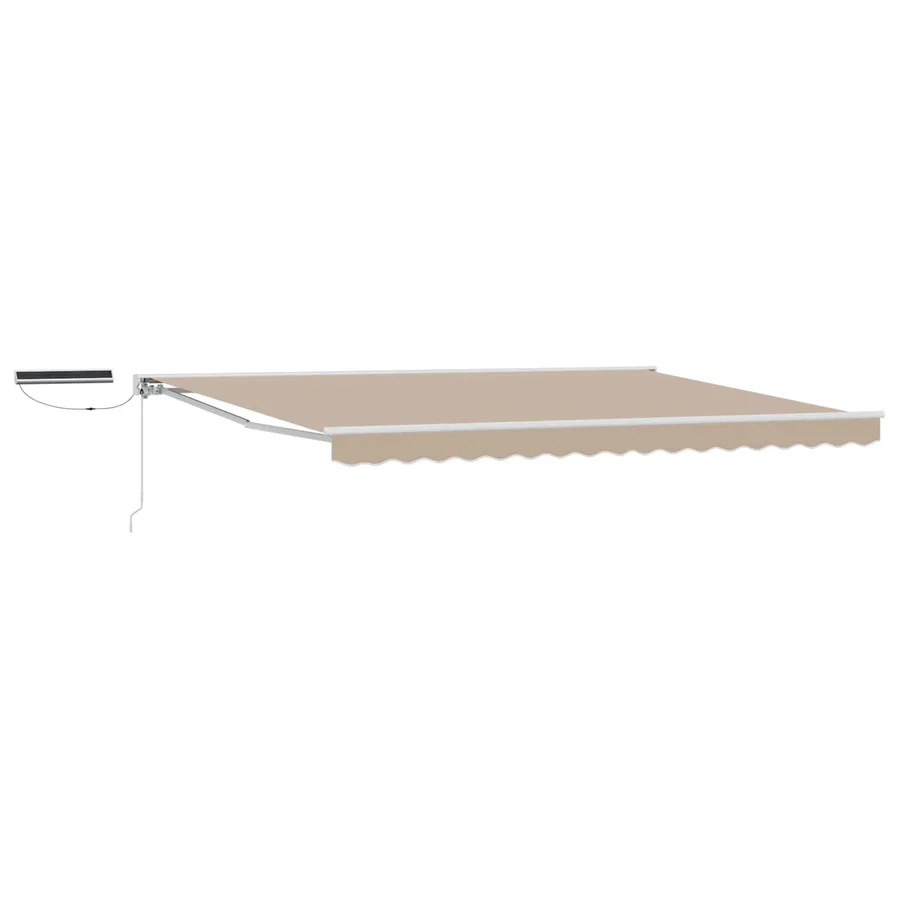 Auvent rétractable électrique Beige et blanc 5 x 3 m - 2