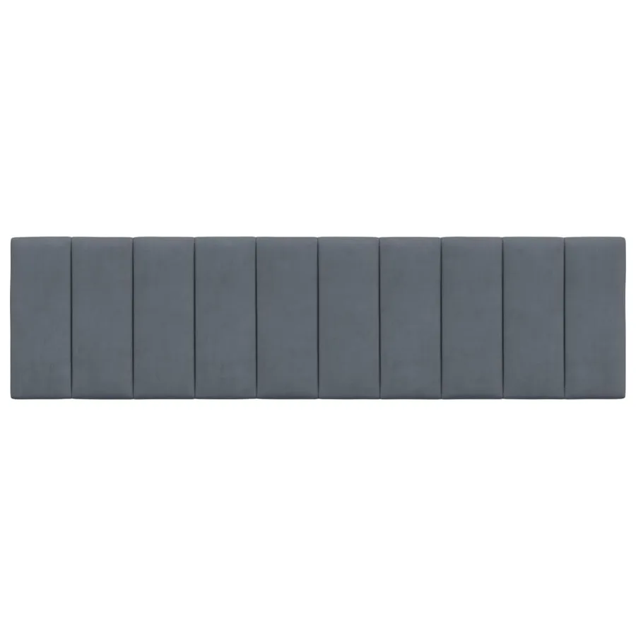 Coussin de tête de lit Hanko gris foncé 183 cm velours - 5