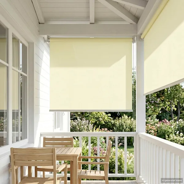 Store roulant extérieur protection UV Crème 65 x 140 cm (L x H)