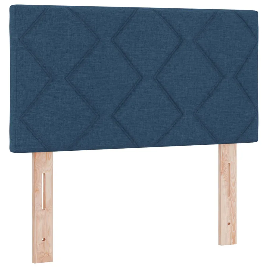 Lit boxspring avec matelas Bleu 90 x 190 cm Tissu - 3