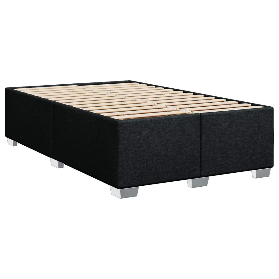 Lit boxspring avec matelas Noir 120 x 190 cm Tissu - 4