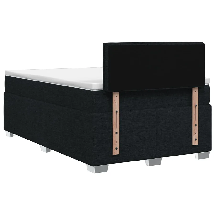Lit boxspring avec matelas Noir 120 x 190 cm Tissu - 7