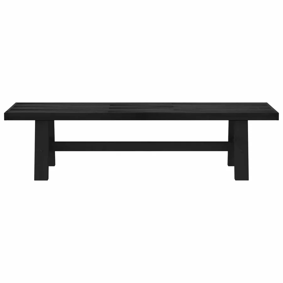 Banc de salle à manger NOAIN 180 x 41 x 45 cm Pin massif Noir - 3