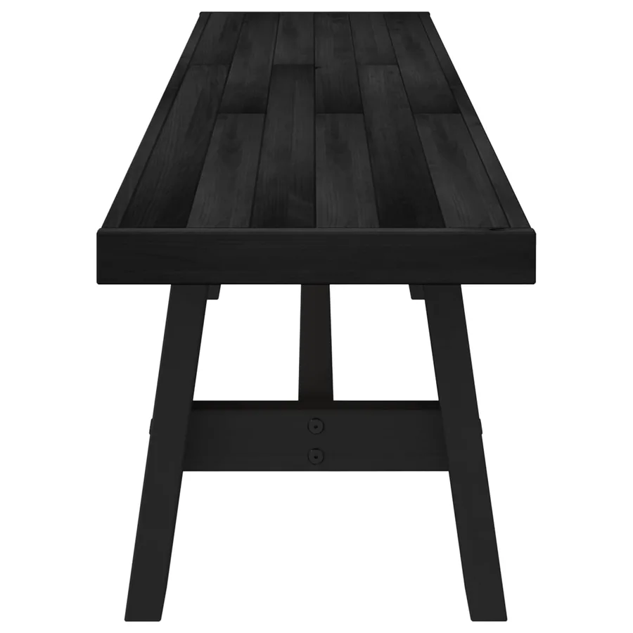 Banc de salle à manger NOAIN 180 x 41 x 45 cm Pin massif Noir - 4