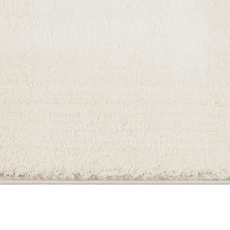 Tapis shaggy blanc crème 240x340 cm polyester - 4