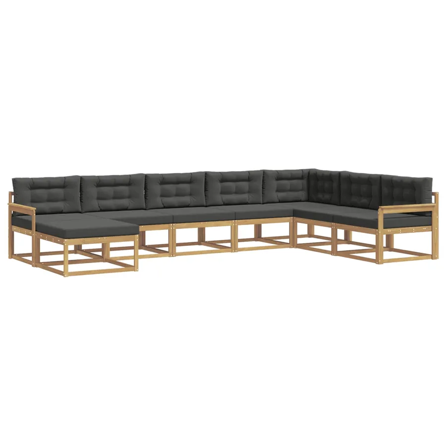 Ensemble de canapés d'extérieur 8 pcs Blanc et anthracite - 2