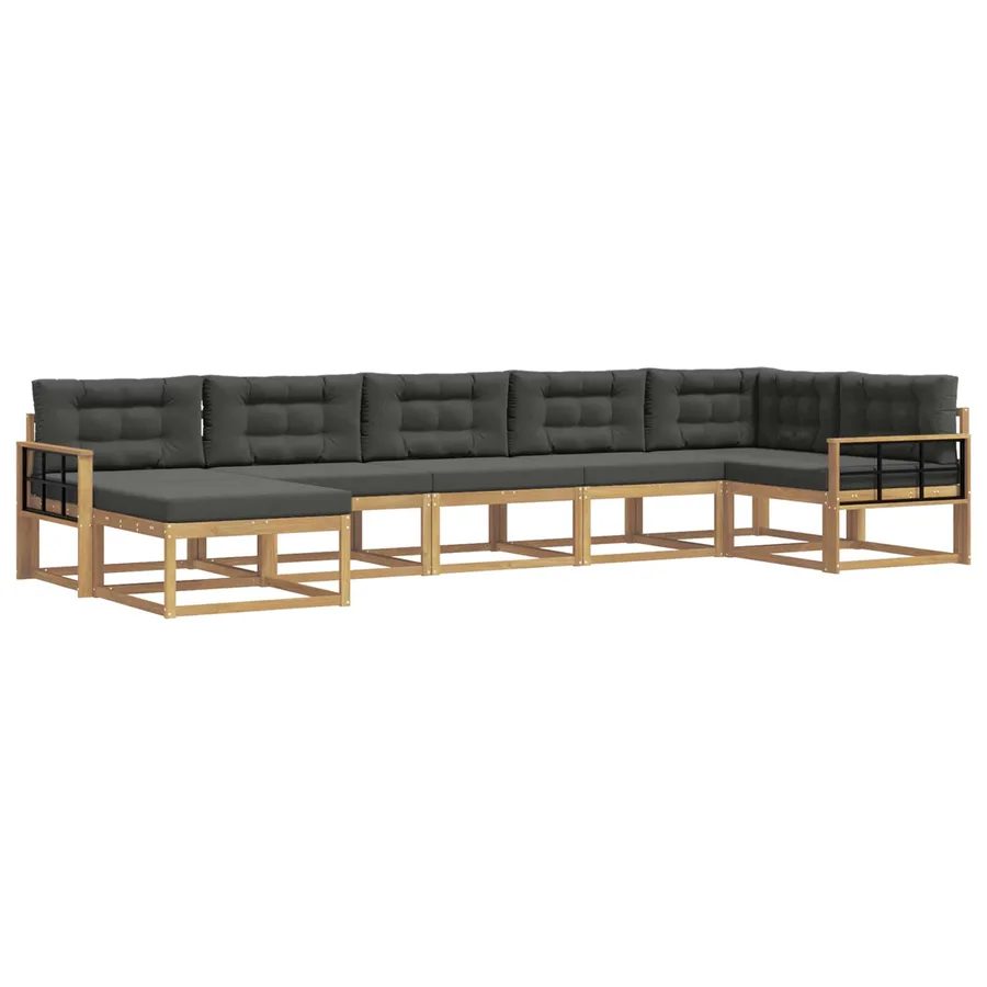 Ensemble de canapés d'extérieur 7 pcs Blanc et anthracite - 2